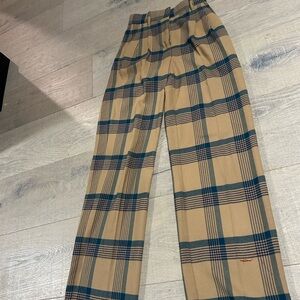 Aritzia Plaid Tan and Blue Men's Pants